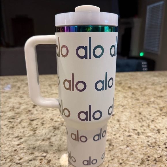 Stanley White and Silver Travel Mug - Picture 2 of 3